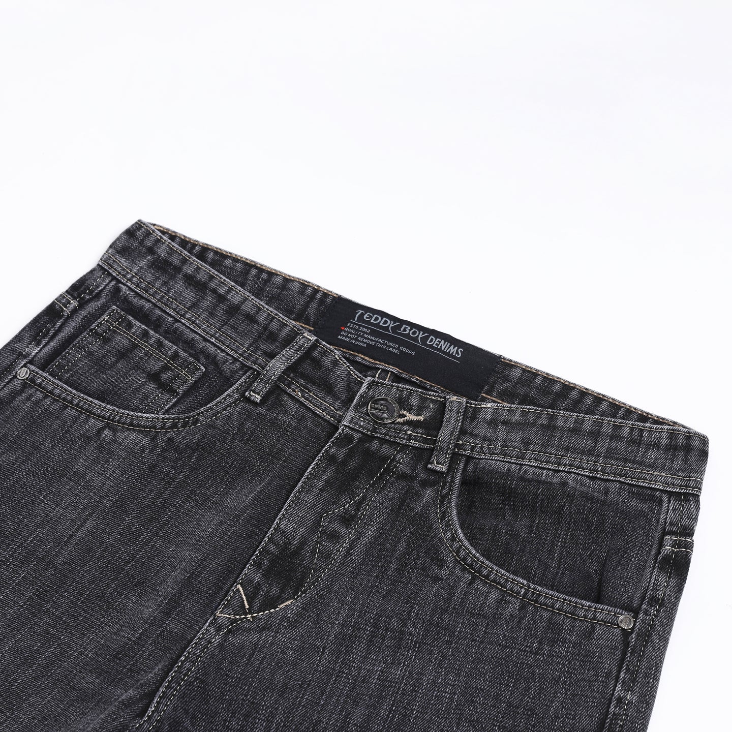 DARK GREY BAGGY FIT JEAN TEDDY 4753-1